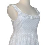 Lulus Lulu’s White Eyelet Lace Square Scoop Neck Sleeveless Sundress Women's Size XL Photo 5