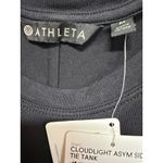 Athleta  Cloudlight Asymmetrical Side Tie Tank Size Medium Black NWT Workout Photo 6