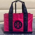 Tory Burch  Fuchsia and Navy Tote Photo 0