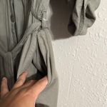 Indulge Green Buttoned Tie Front Dress 3/4 Sleeve Photo 4