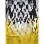 LEIFSDOTTIR Anthropologie Silk Cold Shoulder Midi Dress Ikat Yellow Black Size 8 Photo 10