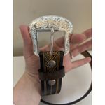 Women's Leather Hand Tooled Belt Size Medium Cowgirl Western Festival Rodeo Brown Photo 3