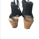 DOLCE VIDA| MARYBETH LASER CUT CORK BLACK WEDGES sz 7 Photo 4