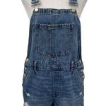 Gap  Denim Bib Shortalls Overalls Cut-Off Distressed Jean Shorts size XS Photo 0