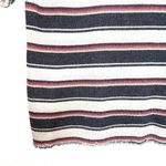 American Eagle Olive Green & Cream Striped Knit Henley Top Photo 3