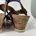 Life Stride Velocity 2.0 Blue Strappy Comfort Cork Wedge Platform Sandals Photo 5