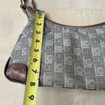 Liz Claiborne baguette shoulder purse with monogrammed pattern crescent shape Photo 9