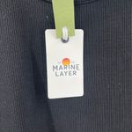 Marine layer  Lexi Rib Leah Dress Extra Small Black Ribbed One Bow Shoulder NWT Photo 3