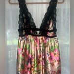 Victoria's Secret Victoria’s Secret California Floral print Y2K babydoll black lace dress size med Photo 4