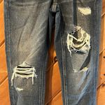 American Eagle  Tomgirl dark wash distressed ripped jeans Photo 2