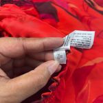 A New Day Cropped Pants Womens Large Red Orange Floral Print High Rise Wide Leg Photo 13