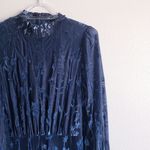 Baltic Born  Penelope Midnight Blue Velvet Floral Long Sleeve Dress Maxi Photo 4