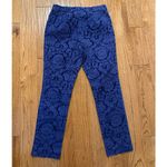 Anthropologie the essential skinny burnout velvet pant purple size 8 Photo 4