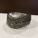 JACK JUDITH  Marcasite Sterling Silver Ring Sz 8 Photo 1