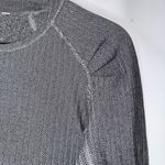 Lululemon  Think Fast Long Sleeve Shirt Size 6‎ Heathered Herringbone BLACK/SLATE Photo 2