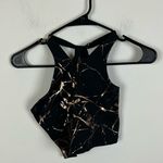 Beyond Yoga  Metallic Foil Cracked Asymmetric Bra XS Photo 0