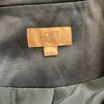 Loft  Plus Dark Green Satin Blazer Photo 2