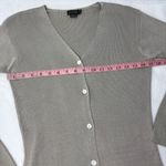 J.Crew Silk Light Green / Gray Cardigan Sweater Size S Photo 4