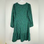 Ann Taylor Teal Floral Long Sleeve Dress Photo 2