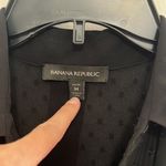 Banana Republic  Button Down Sheer Black Long Sleeve Blouse Size Medium Photo 3