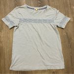 Barbour  Pier Top Womens Size 4 Light Blue Cotton Short Sleeve Preppy Classic Photo 0