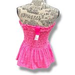 Lilly Pulitzer NWT Size M Jadis Strapless Gingham Top - Pink Isle 010122 Barbie Photo 4