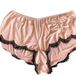 Adore Me 2PC Satin Like Cami & Shortie Tap Pants Lace Trim Sz. 0X Lt Pink Photo 2