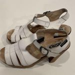 Destroy Women’s Wood Platform Heels White Leather Upper Sz 10 Spanish Y2K 90’s Photo 2