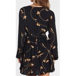Billabong  Floral Long Sleeve Black Dress Photo 2
