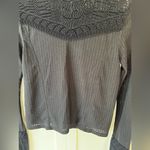 Free People Free‎ People Women’s Boho Black Crochet Knit Sweater Top Size XS Photo 4