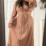 VICI Cut out Brown Maxi Dress Photo 0