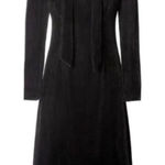 Banana Republic x Olivia Palermo Velvet Long Sleeve Midi Dress Black Size 2 C46 Photo 0