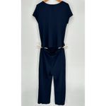 CAbi Genius Jumpsuit Womens Medium Navy Blue Casual Coastal Nautical Vacation Photo 3