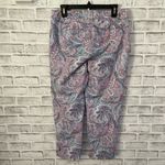 Talbots Women’s cropped pastel colored floral paisley casual pants Size 6 Photo 1