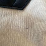 Deux Lux Ivory Canvas Backpack Black Vegan Leather Bag Purse Photo 3