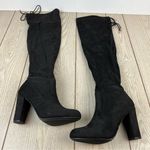 Journee Collection Journey Collection Women's Maya Over the Knee Tie Top Boots 10 Black $130 Photo 0