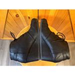 Maurice's  Women's 10 Cheri Black Faux Leather Wedge Ankle Booties Preppy Photo 5