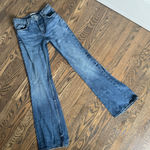 ZARA high waisted mini flare rigid denim jean pants size 4, 25” Jean Photo 0