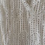 La Blanca Waverly Covers Crochet V-Neck Tunic Cover Up - Ivory,Size Medium, $129 Photo 8