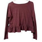 Truly Madly Deeply Anthropologie Women Size XS Crop Top Long Sleeve Boho Peasant Photo 1