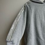 Urban Outfitters $5/$25 Jewel Silver Stone Sleeve Oversized Hoodie Size Medium Photo 3