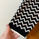 Talbots Oprah Winfrey Collection Black White Chevron Stripe Cardigan Sweater NWT Photo 6