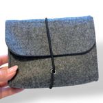 None Felt Jewelry pouch organizer, grey 6.5”x5” Photo 0