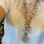 Keshi pearl & sacred OM mandala w/ unique charms along the string of pearls Photo 10