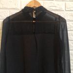 Double Zero  chiffon lace mock neck‎ blouse Photo 4