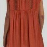 Anthropologie See U Soon Size S Burnt Orange Boho Lace Babydoll Mini Dress Photo 1