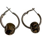 Viva Beads Boho Elegant Clay Beaded Hoop Earrings Earthy Design Gold Photo 2
