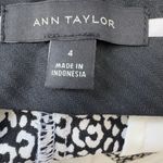 Ann Taylor Ann Taylor Black and White Cheetah Leopard Print Ankle Pants Size 4 Photo 5