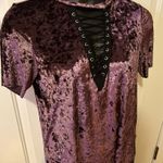 Almost Famous Velour lace up top Photo 1