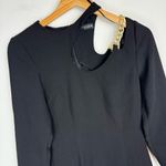 ZARA  Black Mini Dress Chain Cutout Sz Small Long Sleeve Dress Photo 8